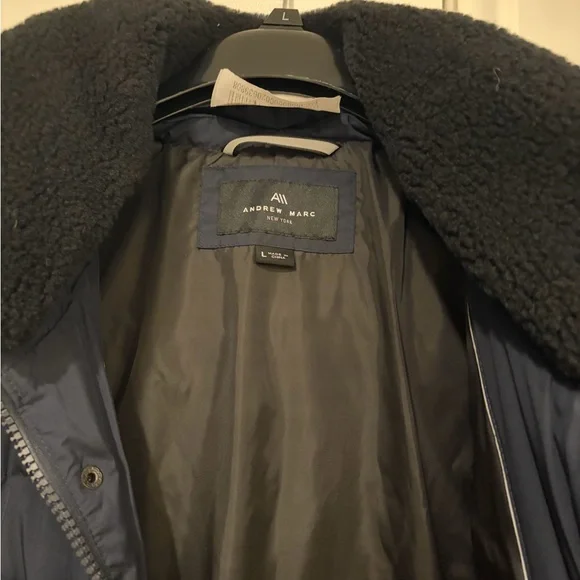 Andrew Marc Navy Puffer Jacket - Picture 5 of 5